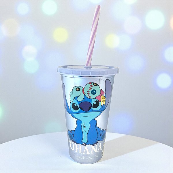 Copo Refri Stitch Ohana - 500ml - 1 unidade - Disney Original - Rizzo