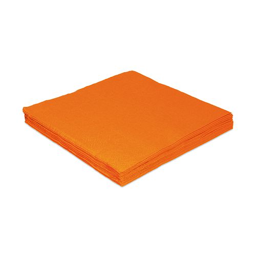 Guardanapo de Luxo Folha Dupla Liso Laranja - 20 unidades - Silver Festas - Rizzo Embalagens