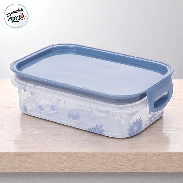 Pote de Plástico Hermético - Stitch - 500ml - 18x12cm - 1 unidade - Disney Original - Rizzo