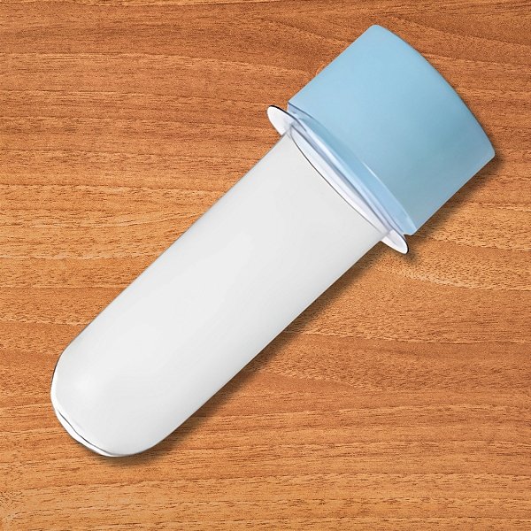 Mini Tubete Para lembrancinha Cristal Com Tampa Azul Bebê - 8cm - 10 unidades - Rizzo