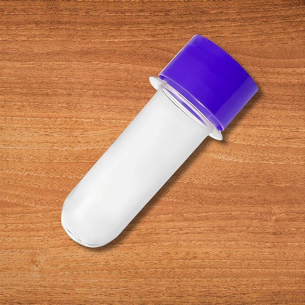 Mini Tubete Para lembrancinha Cristal Com Tampa Roxa - 8cm - 10 unidades - Rizzo