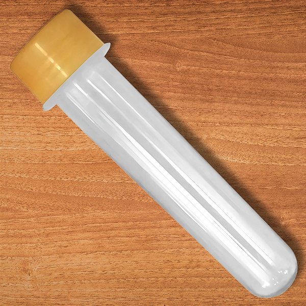 Tubete Para lembrancinha Cristal Com Tampa Ouro - 13cm - 10 unidades - Rizzo