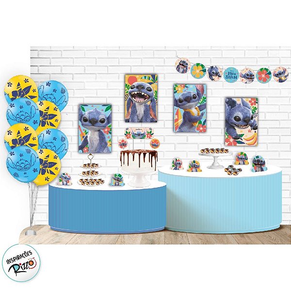 Kit Festa Stitch - 62 Peças - 1 unidade - Disney Original - Rizzo