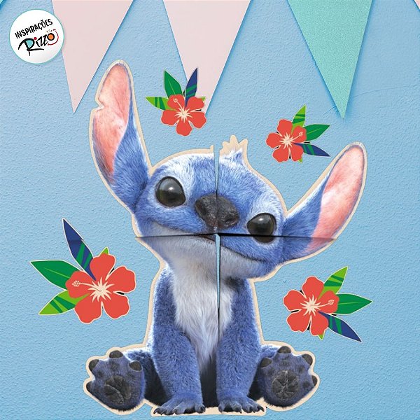 Painel Decorativo Stitch - 90x110cm - 1 unidade - Disney Original - Rizzo