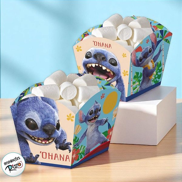 Cachepot de Papel - Stitch - 8 unidades - Disney Original - Festcolor
