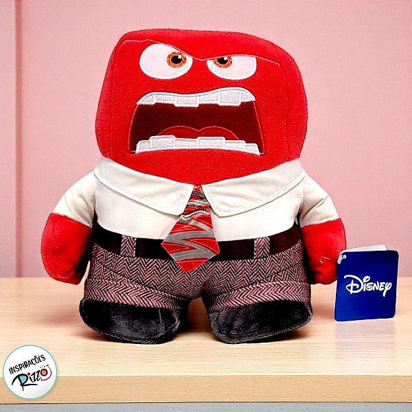 Pelúcia Raiva - Divertidamente - 23cm - 1 unidade - Disney Original - Rizzo