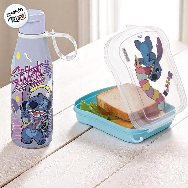 Conjunto Sanduicheira e Garrafa - Stitch - 1 unidade - Disney Original - Rizzo