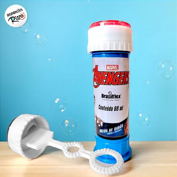 Lembrancinha Bolha de Sabão - Vingadores Vermelho - 60ml - 1 unidade - Disney Original - Rizzo