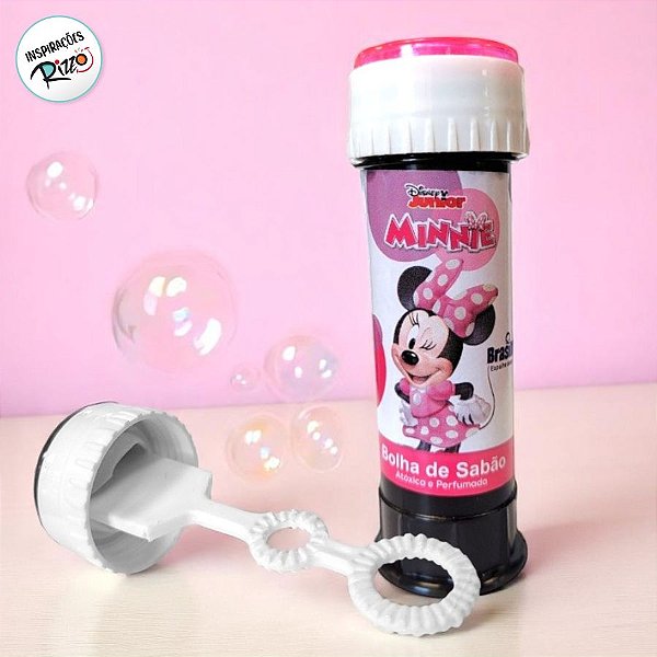 Lembrancinha Bolha de Sabão - Minnie Mouse - 60ml - 1 unidade - Disney Original - Rizzo