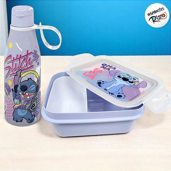 Conjunto Marmita Hermética e Garrafa - Stitch Dance - 1 unidade - Disney Original - Rizzo