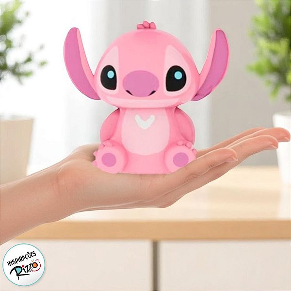 Brinquedo Squish Borracha - Angel - 9cm - 1 unidade - Disney Original - Rizzo