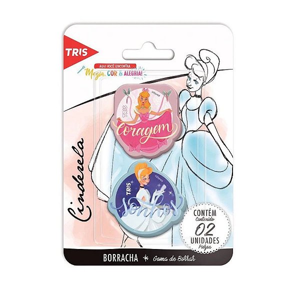 Borracha Escolar - Cinderela - 02 UN - Disney Original - Rizzo