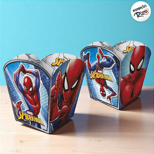 Cachepot de Papel - Homem Aranha - 4 unidades - Disney Original - Regina