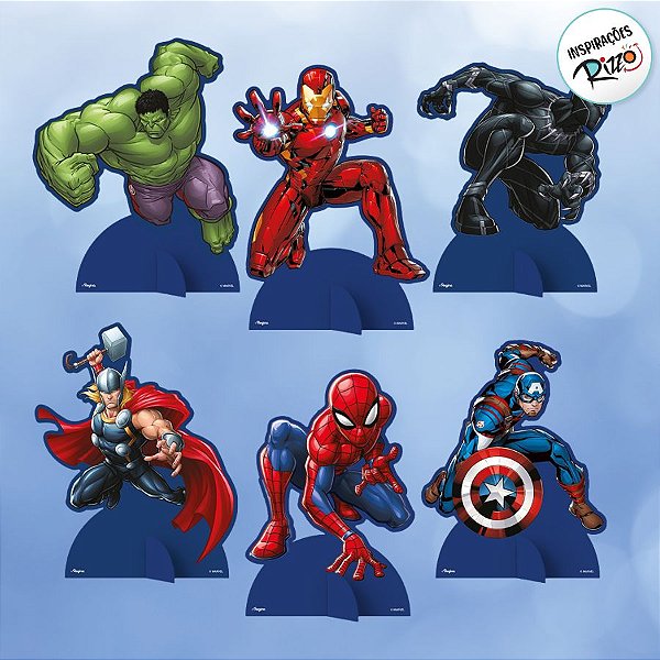 Decoração de Mesa - Vingadores - 6 unidades - Disney Original - Rizzo