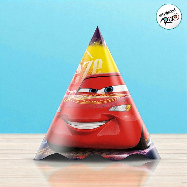 Chapéu de Aniversário - Carros - 8 unidades - Disney Original - Rizzo