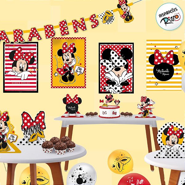 Cartaz Decorativo - Minnie Mouse - 4 unidades - Disney Original - Rizzo