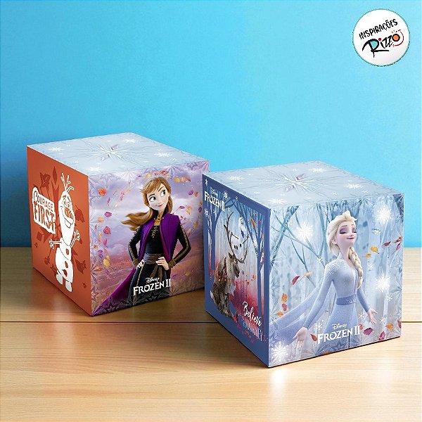 Cubo Decorativo - Frozen - 3 unidades - Disney Original - Rizzo