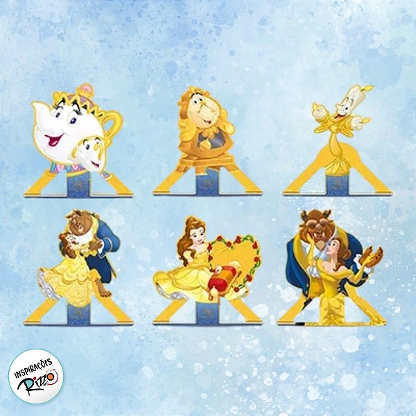 Decoração de Mesa - A Bela e a Fera - 6 unidades - Disney Original - Rizzo