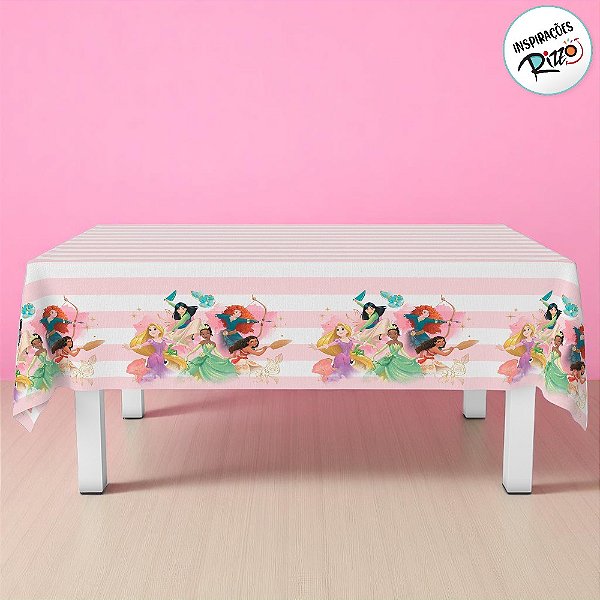 Toalha de Mesa - Princesas - 2,20x1,20m - 1 unidade - Disney Original - Rizzo