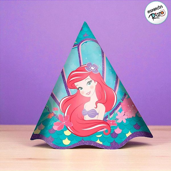 Chapéu de Aniversário - Ariel - 12 unidades - Disney Original - Rizzo