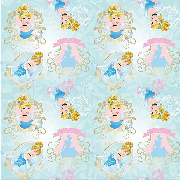 Folha para Ovos de Páscoa Cinderela Noite Mágica 69x89cm - 5 unidades - Disney Original - Rizzo Embalagens