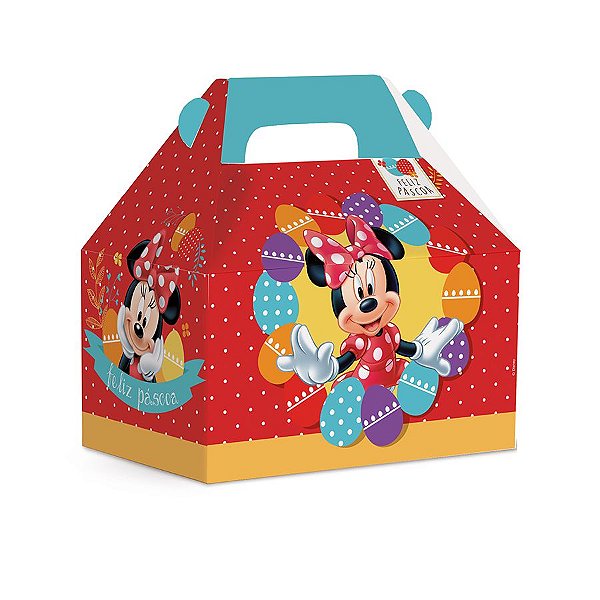 Maleta Kids M 12x12x8cm Vermelho Minnie - 10 unidades - Disney Original - Cromus