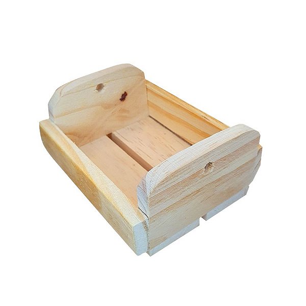 Caixote de Madeira Crua 12x10x6cm - 01 Unidade - Rizzo