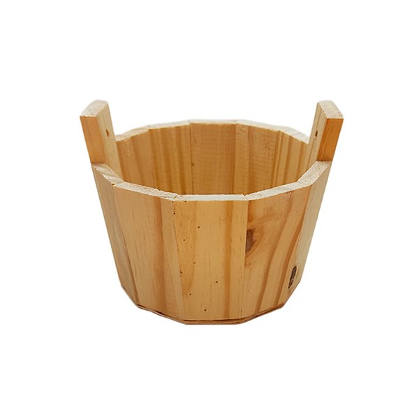 Tina de Madeira Rústica - 15,5x12cm - 1 unidade - Rizzo