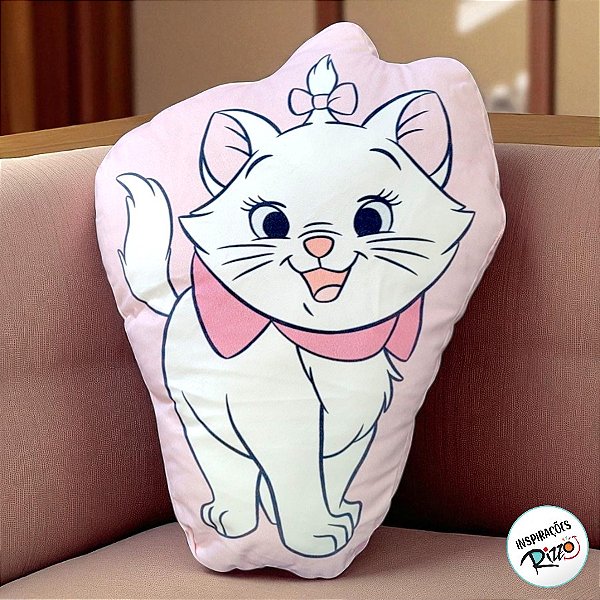 Almofada Formato - Gata Marie - 45x34cm - 1 unidade - Disney Original - Zonacriativa