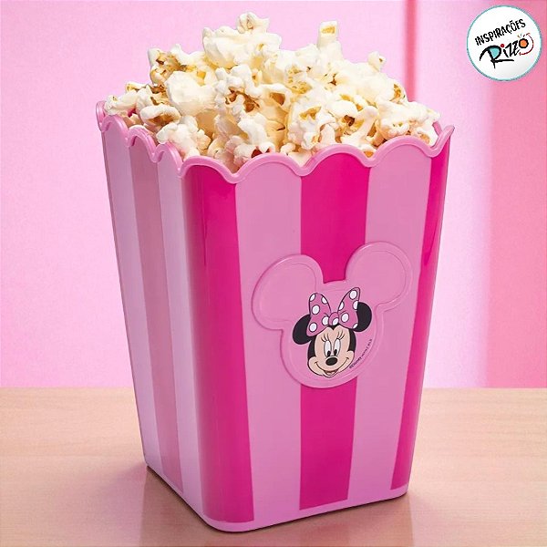 Balde de Pipoca - Minnie Mouse Rosa - 1,46l - 1 unidade - Disney Original - Rizzo