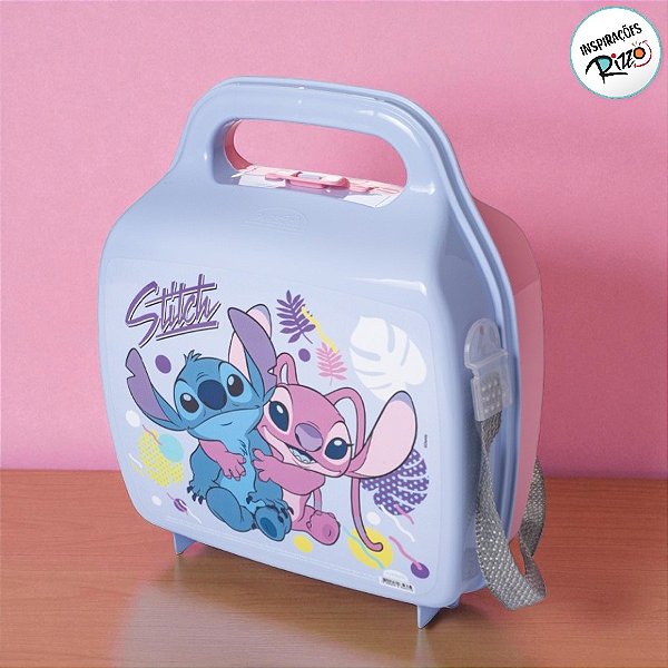 Lancheira de Plástico Stitch - 21x19cm - 1 unidade - Disney Original - Rizzo