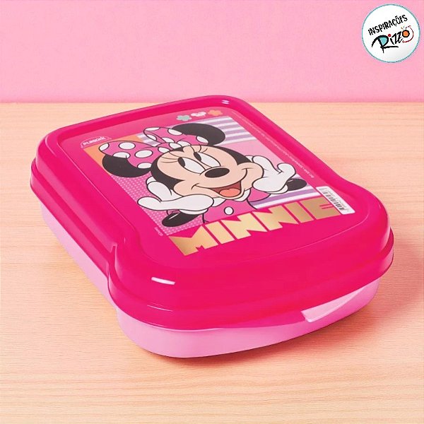Sanduicheira / Porta Frios Rosa - Minnie Mouse - 15cm - 1 unidade - Disney Original - Rizzo