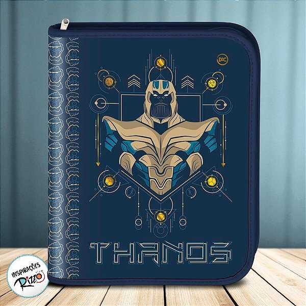 Fichário Universitário com Ziper - Thanos - Vingadores - 267x328mm - 1 unidade - Disney Original - Rizzo