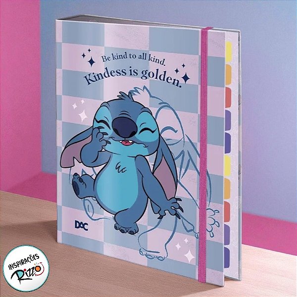 Fichário A5 - Stitch - 18,5x25,1cm - 1 unidade - Disney Original - Rizzo