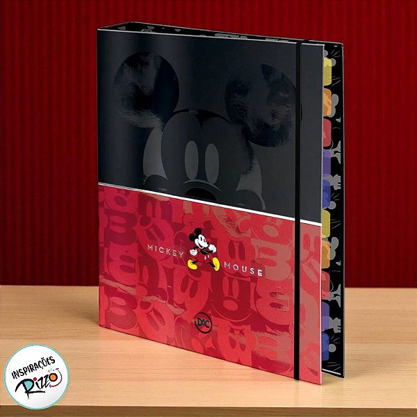 Fichário A5 - Mickey Mouse Clássico - 18,5x25,1cm - 1 unidade - Disney Original - Rizzo
