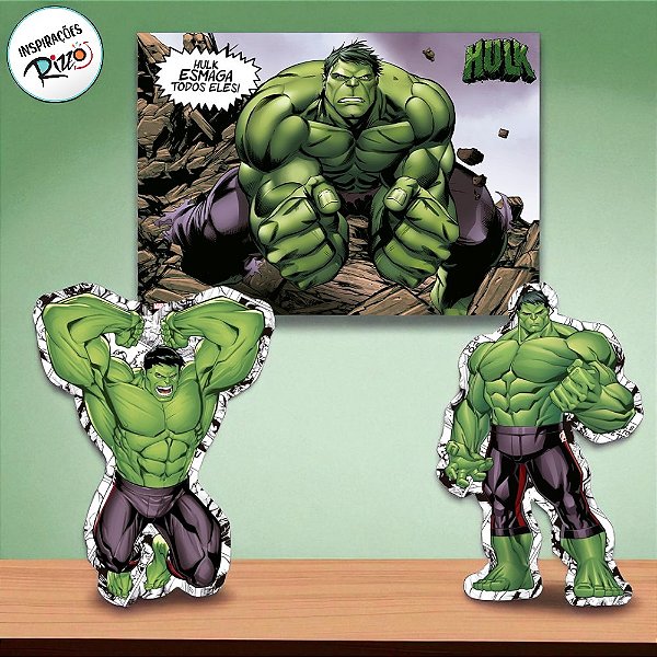 Kit Decorativo - Hulk - 3 Peças - 1 unidade - Disney Original - Rizzo