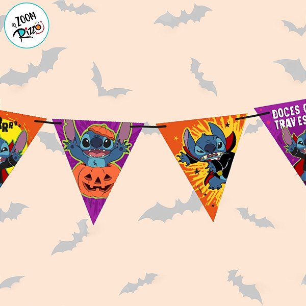 Faixa Decorativa em E.V.A - Stitch Halloween - 1 unidade - Disney Original - Piffer