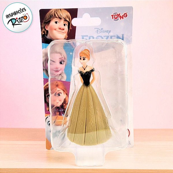 Mini Figura Colecionável -  Anna - Frozen - 7cm - 1 unidade - Disney Original - Rizzo