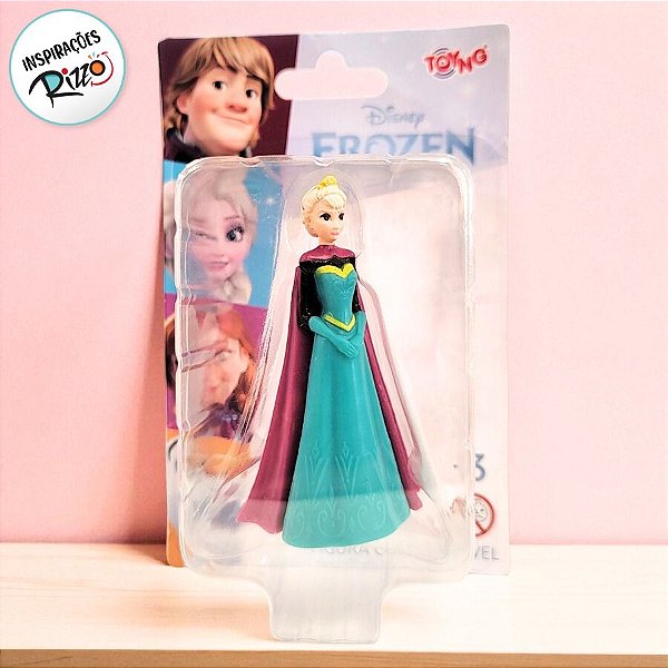 Mini Figura Colecionável -  Elsa - Frozen - 7cm - 1 unidade - Disney Original - Rizzo