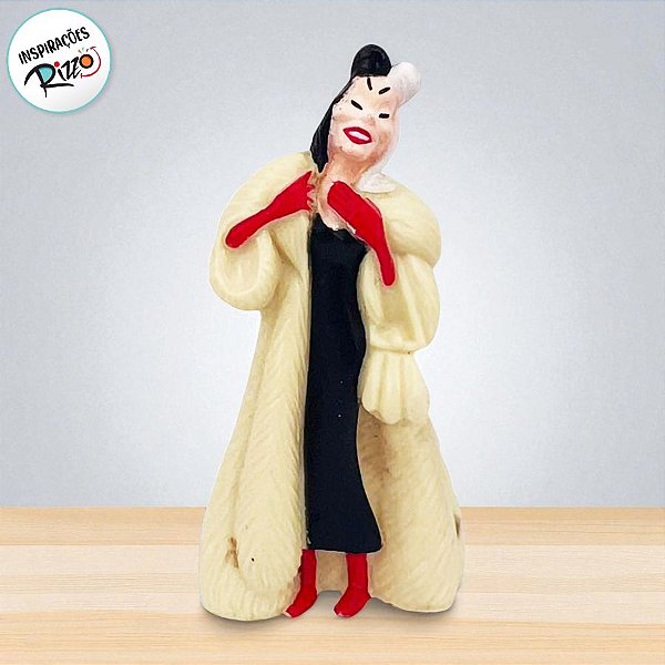 Mini Figura Colecionável - Cruella - Vilões - 5cm - 1 unidade - Disney Original - Rizzo