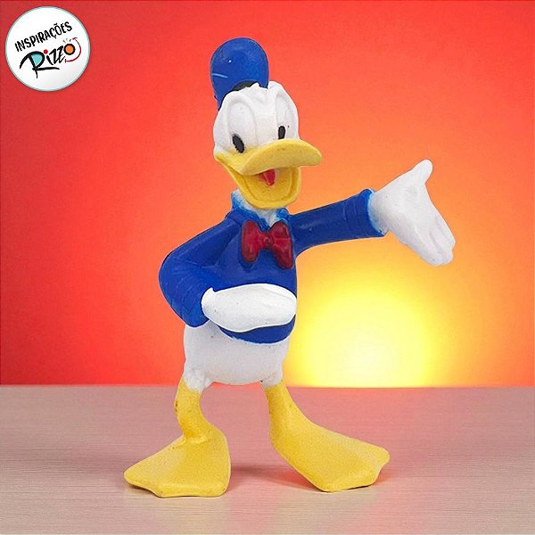 Mini Figura Colecionável - Pato Donald - Turma do Mickey - 6cm - 1 unidade - Disney Original - Rizzo