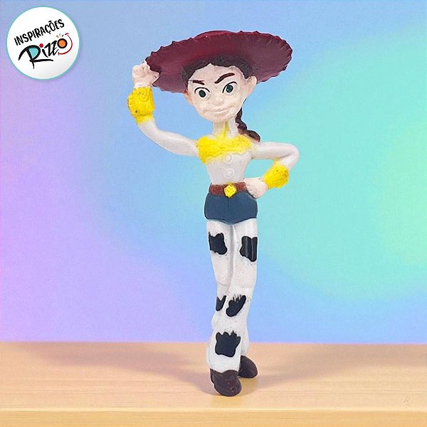 Mini Figura Colecionável - Jessie - Toy Story - 5cm - 1 unidade - Disney Original - Rizzo