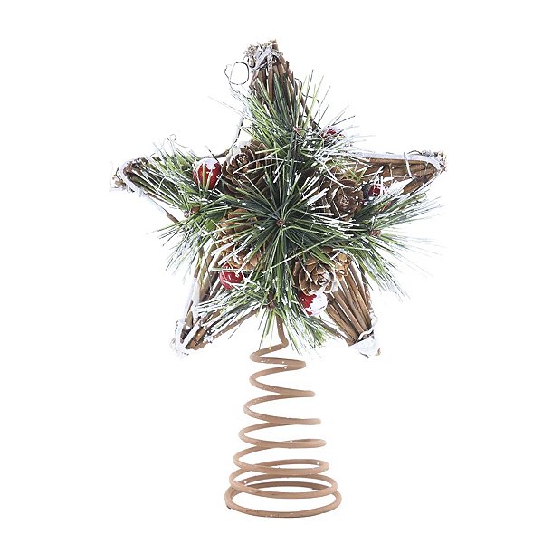 Topo Estrela Para Árvore de Natal Pinhas - 1 unidade - Cromus - Rizzo