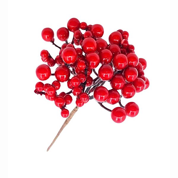 Pick Decorativo de Natal - Frutas Vermelhas - 29cm - 1 unidade - Rizzo