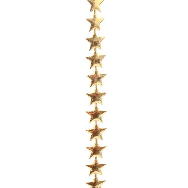 Fio Decorativo Estrela  Dourada - 2 cm x 5 m - 1 unidade - Cromus - Rizzo