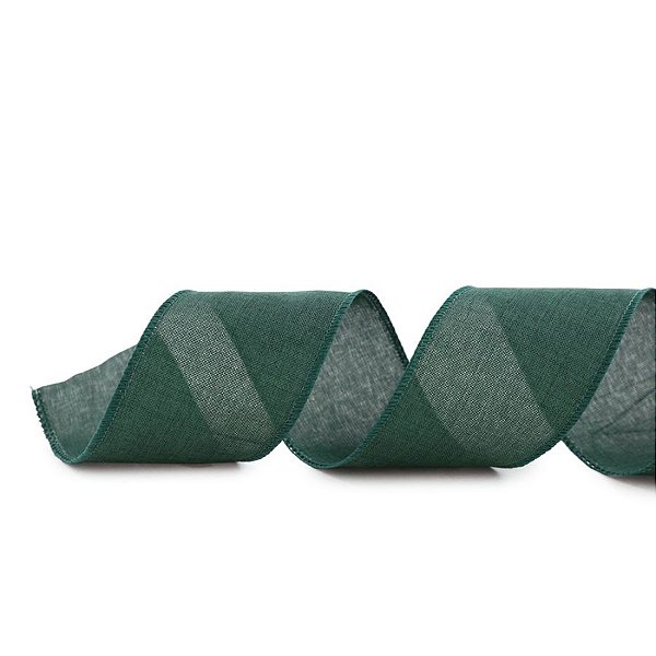 Fita Decorativa Aramada - Lisa Verde - 6,3cm x 9,14m - 1 unidade - Cromus - Rizzo