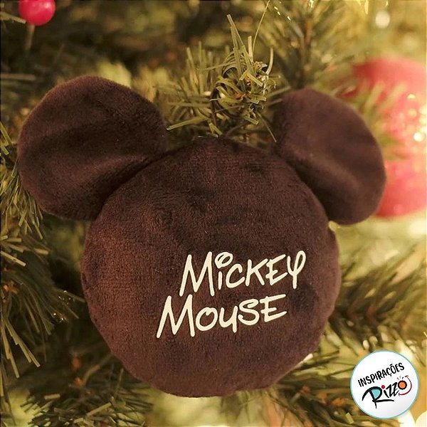 Enfeite para Pendurar Mickey Mouse Assinatura 10cm - 01 unidade Natal Disney - Disney Original - Cromus