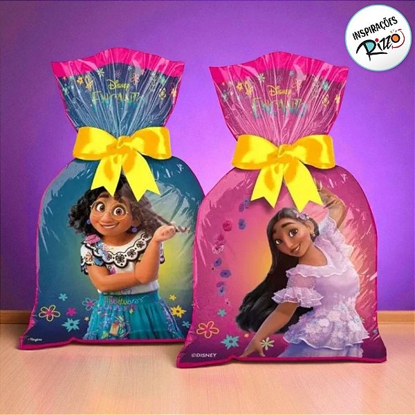 Sacola Plástica - Encanto - 12 unidades - Disney Original - Rizzo