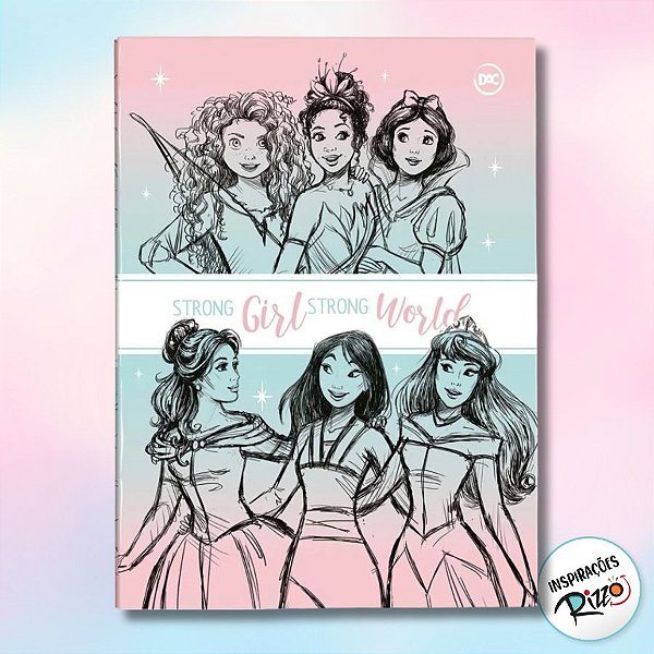 Pasta Catálogo Princesas - 10 Envelopes Plásticos - 235x325mm - 1 unidade - Disney Original - Rizzo