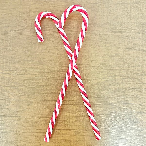 Enfeite Decorativo de Natal - Bengala Doce de Plástico - 24cm - 2 unidades - Rizzo